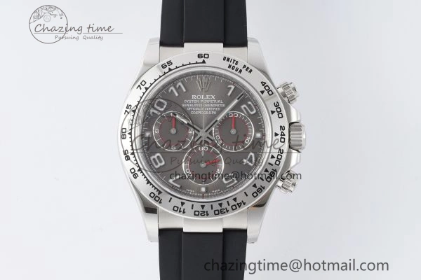 Daytona 116509 Clean 1:1 Best Edition 904L SS Case Gray Dial on Rubber Strap SA4130 V2