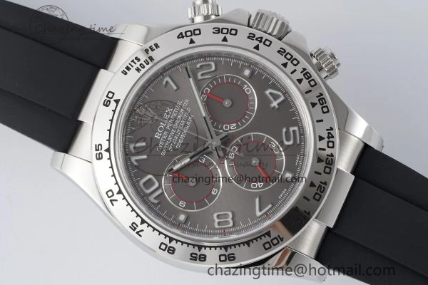 Daytona 116509 Clean 1:1 Best Edition 904L SS Case Gray Dial on Rubber Strap SA4130 V2