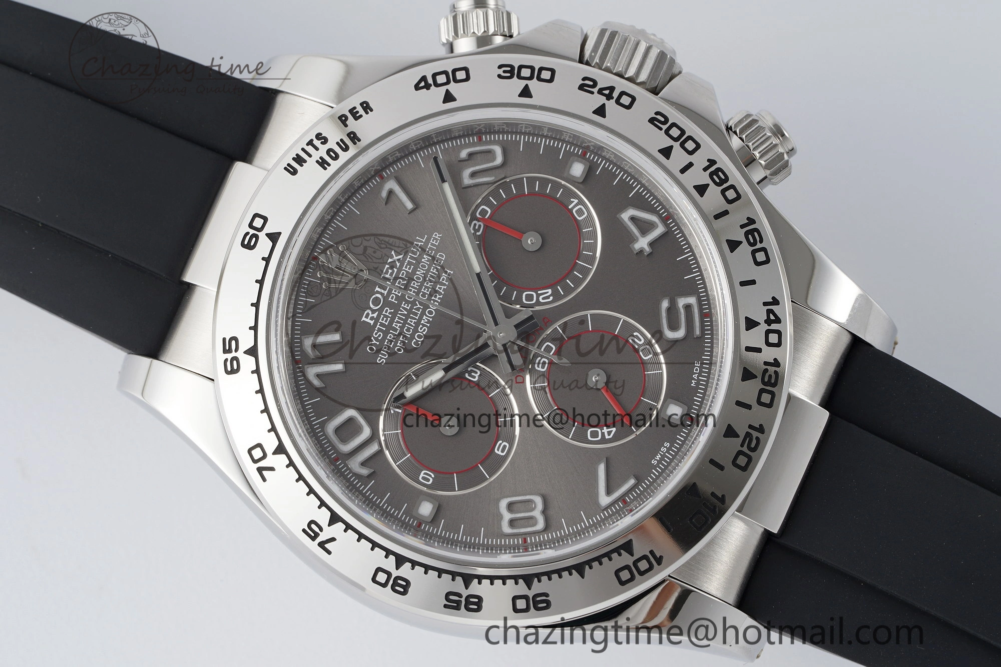 Daytona 116509 Clean 1:1 Best Edition 904L SS Case Gray Dial on Rubber Strap SA4130 V2