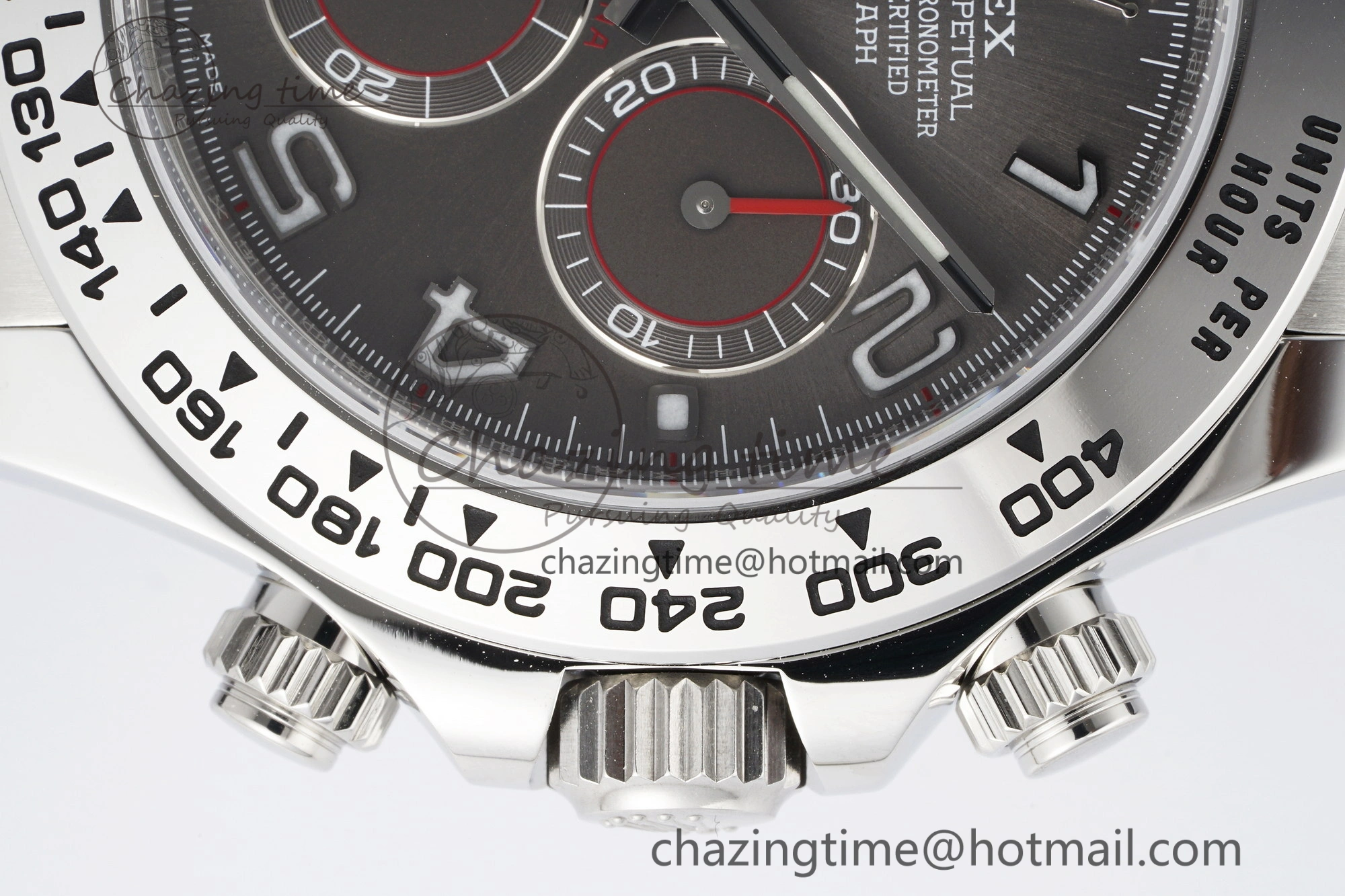 Daytona 116509 Clean 1:1 Best Edition 904L SS Case Gray Dial on Rubber Strap SA4130 V2