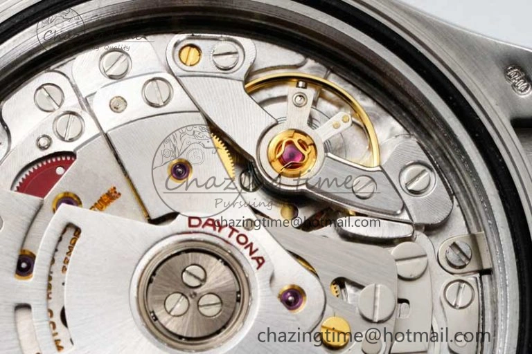 Daytona 116509 Clean 1:1 Best Edition 904L SS Case Silver Black Dial on Rubber Strap SA4130 V2