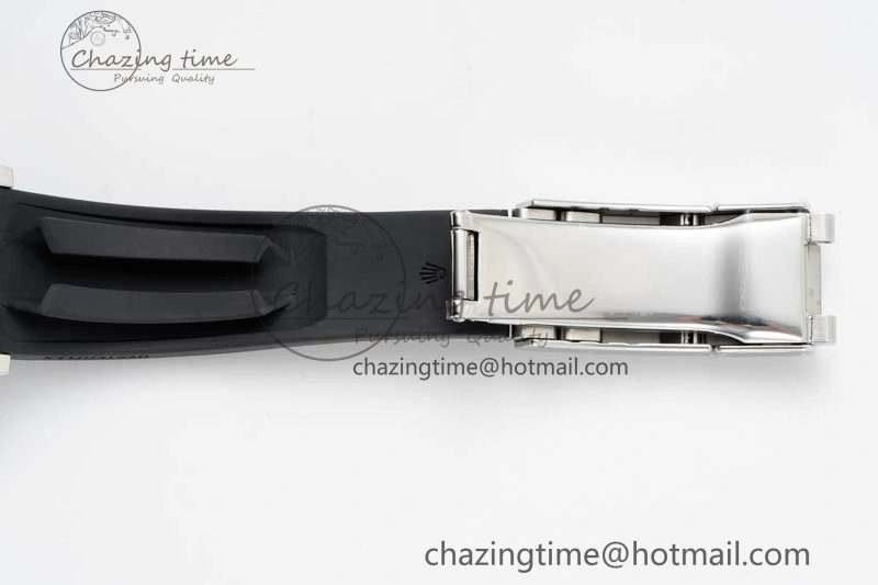 Daytona 116509 Clean 1:1 Best Edition 904L SS Case Silver Black Dial on Rubber Strap SA4130 V2