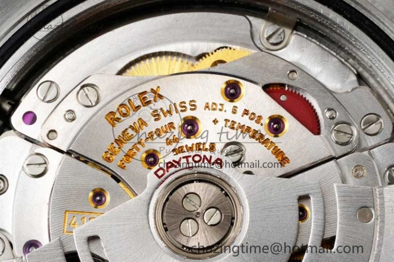 Daytona 116509 Clean 1:1 Best Edition 904L SS Case Silver Black Dial on Rubber Strap SA4130 V2