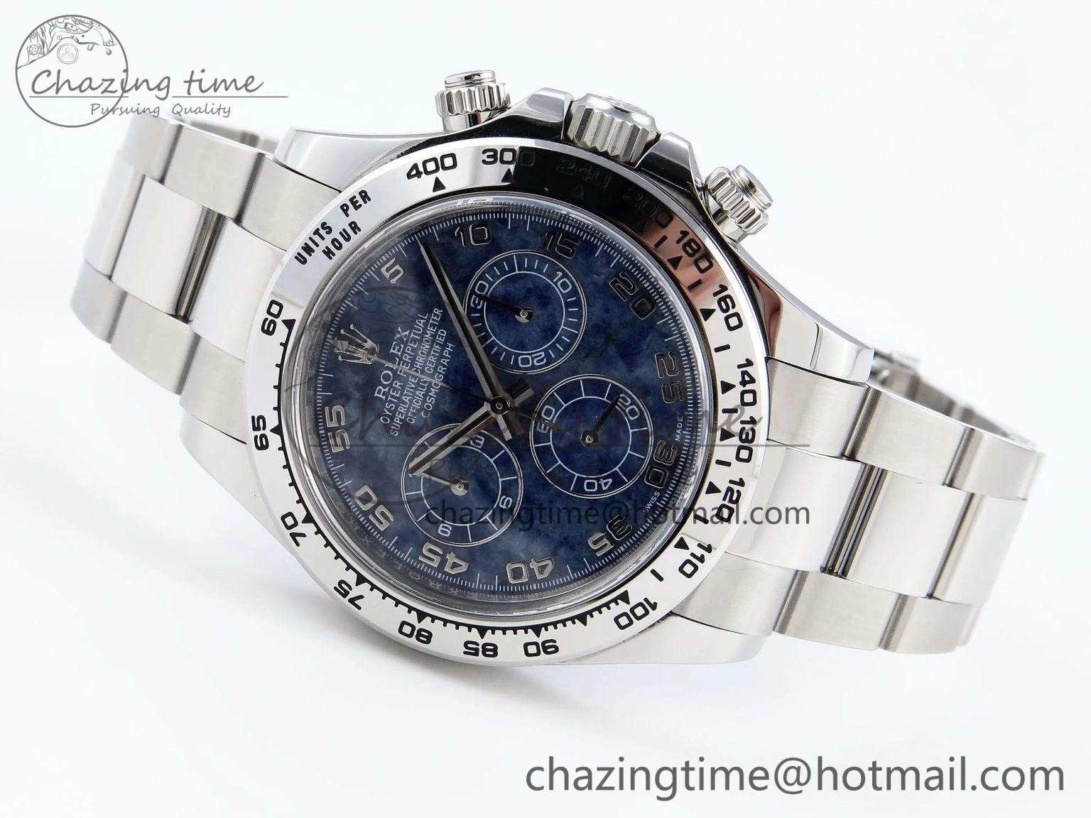 Daytona 116509 Clean 1:1 Best Edition 904L SS Case and Bracelet Blue Sodalite Dial SA4130 V2