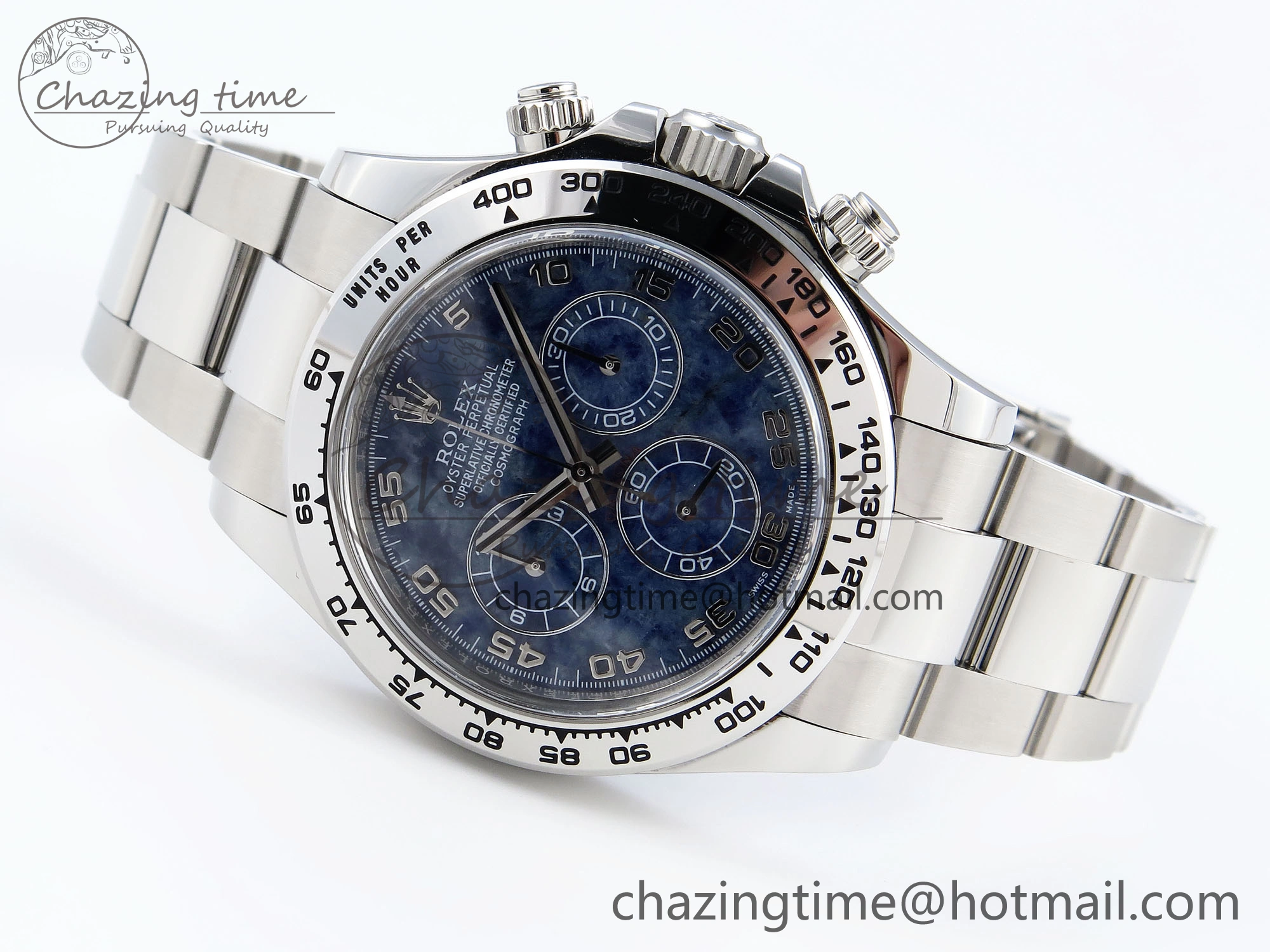 Daytona 116509 Clean 1:1 Best Edition 904L SS Case and Bracelet Blue Sodalite Dial SA4130 V2