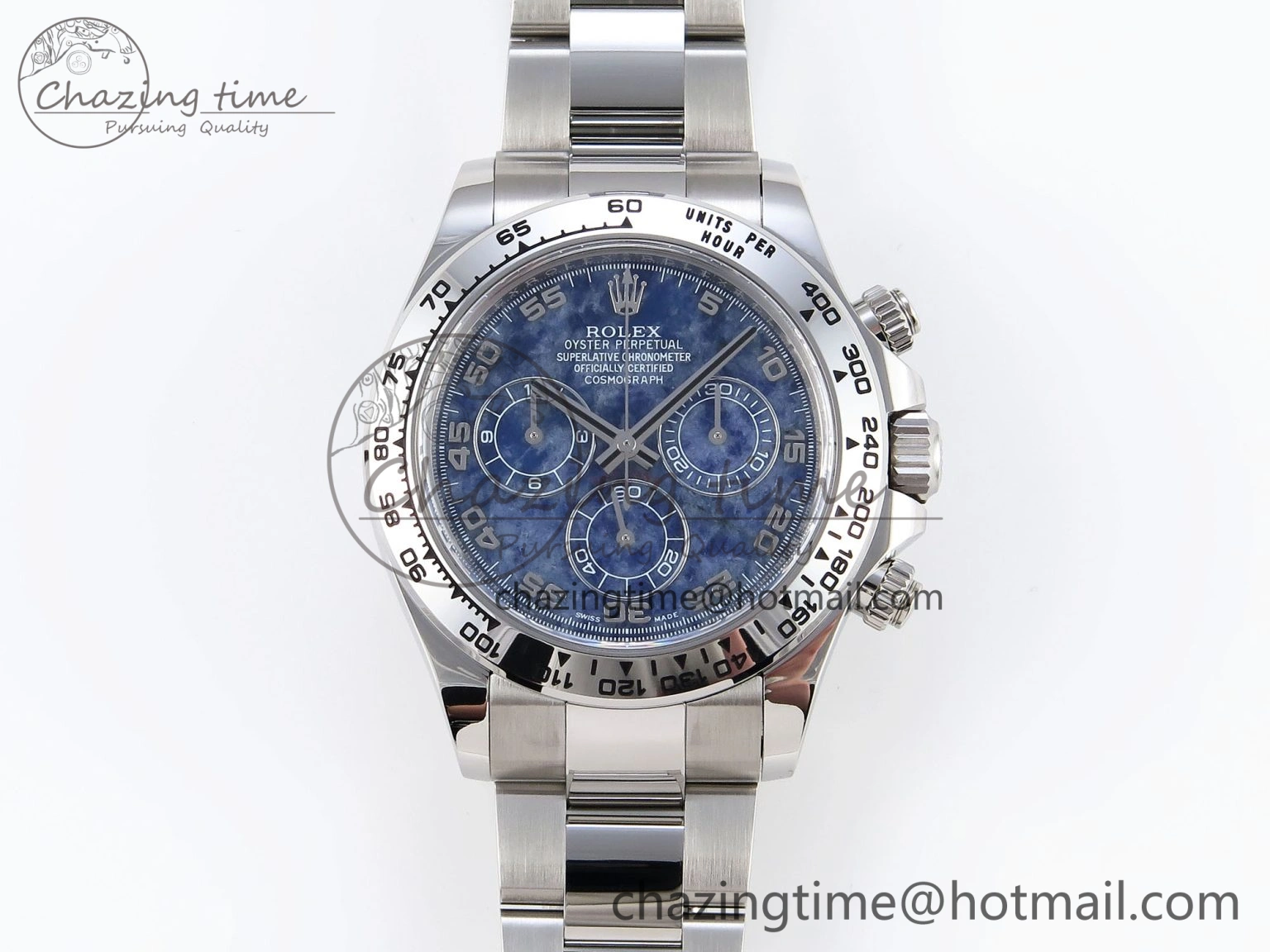 Daytona 116509 Clean 1:1 Best Edition 904L SS Case and Bracelet Blue Sodalite Dial SA4130 V2