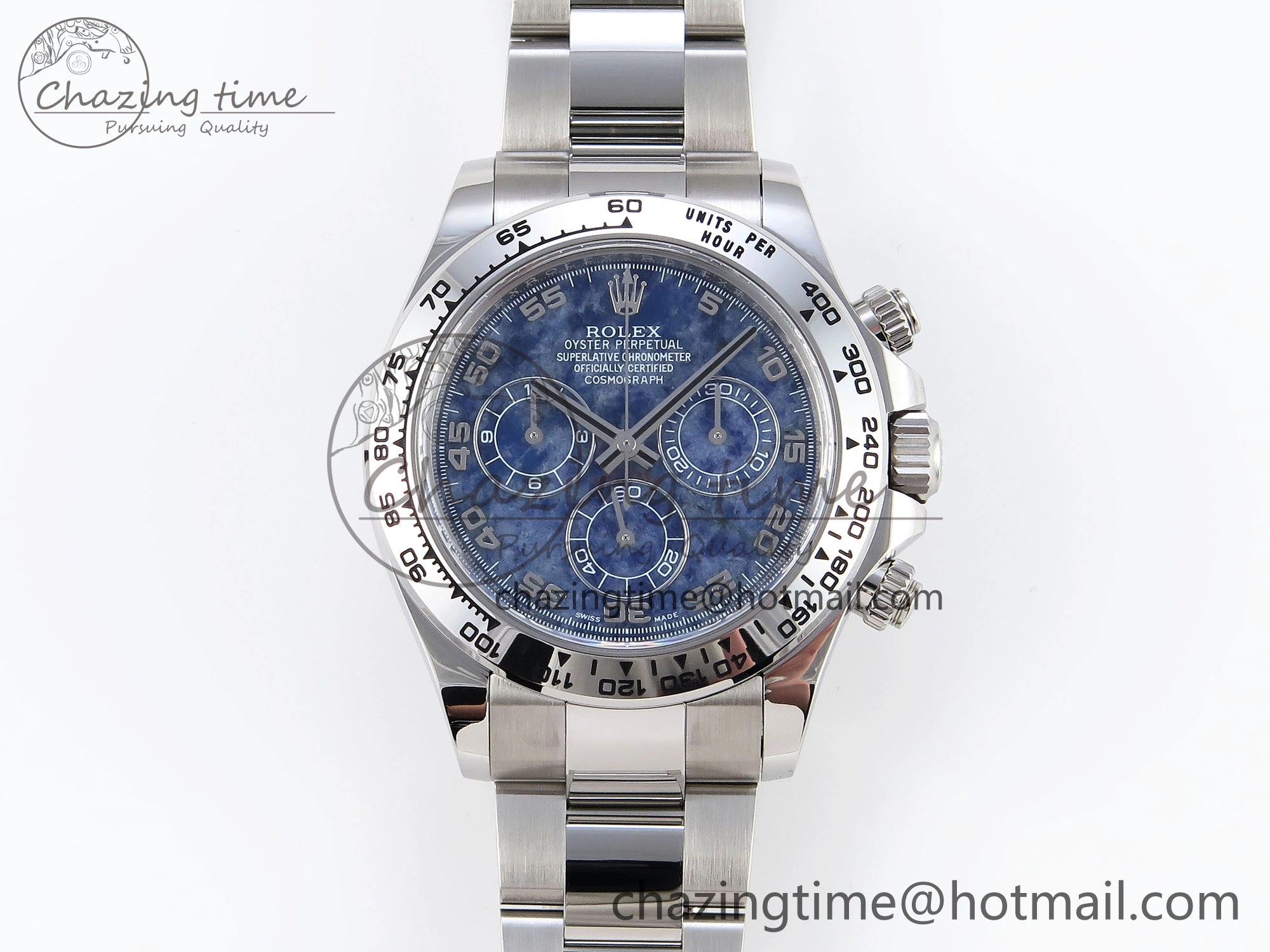 Daytona 116509 Clean 1:1 Best Edition 904L SS Case and Bracelet Blue Sodalite Dial SA4130 V2