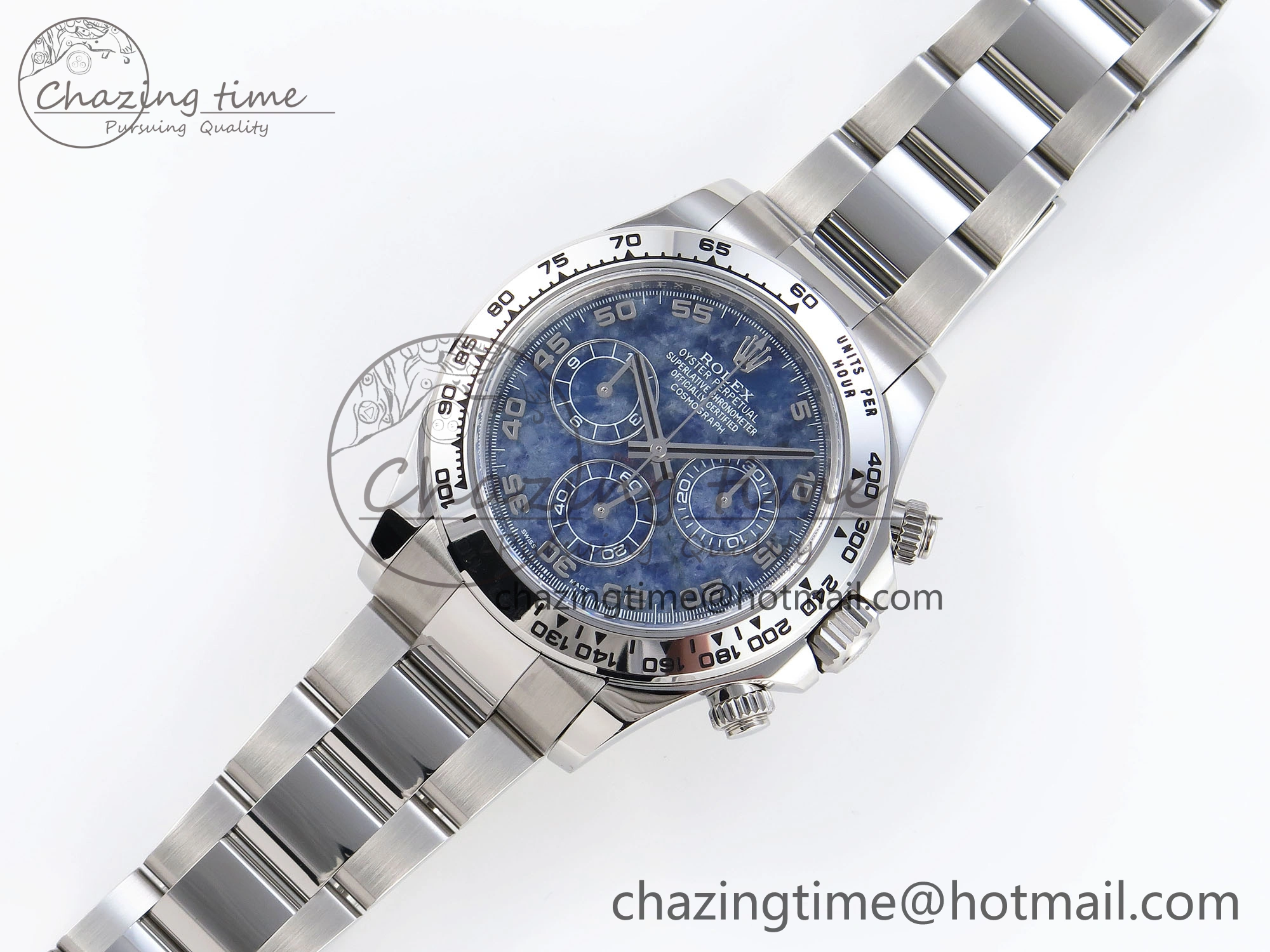 Daytona 116509 Clean 1:1 Best Edition 904L SS Case and Bracelet Blue Sodalite Dial SA4130 V2