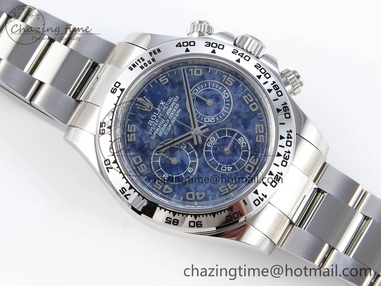 Daytona 116509 Clean 1:1 Best Edition 904L SS Case and Bracelet Blue Sodalite Dial SA4130 V2