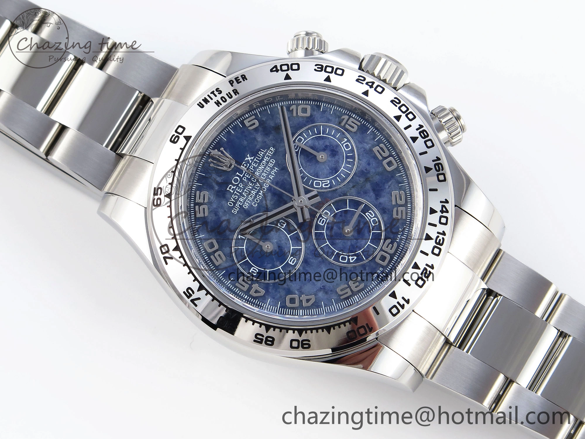 Daytona 116509 Clean 1:1 Best Edition 904L SS Case and Bracelet Blue Sodalite Dial SA4130 V2