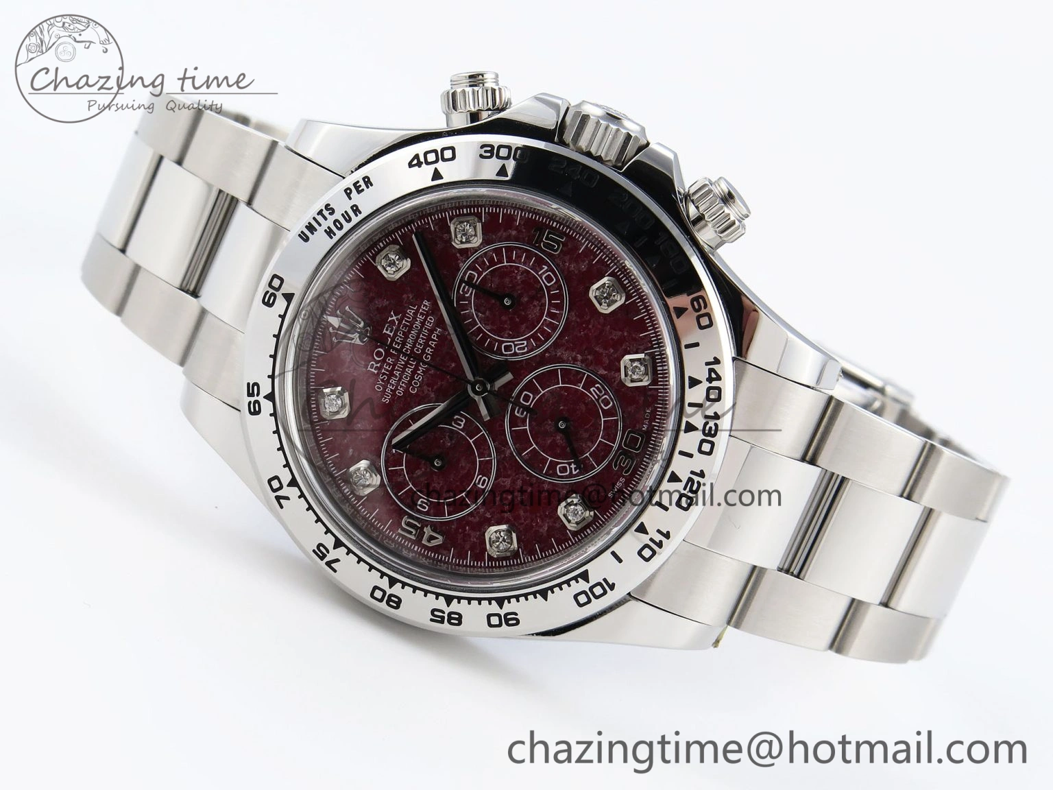 Daytona 116509 Clean 1:1 Best Edition 904L SS Case and Bracelet Red Sodalite Dial SA4130 V2
