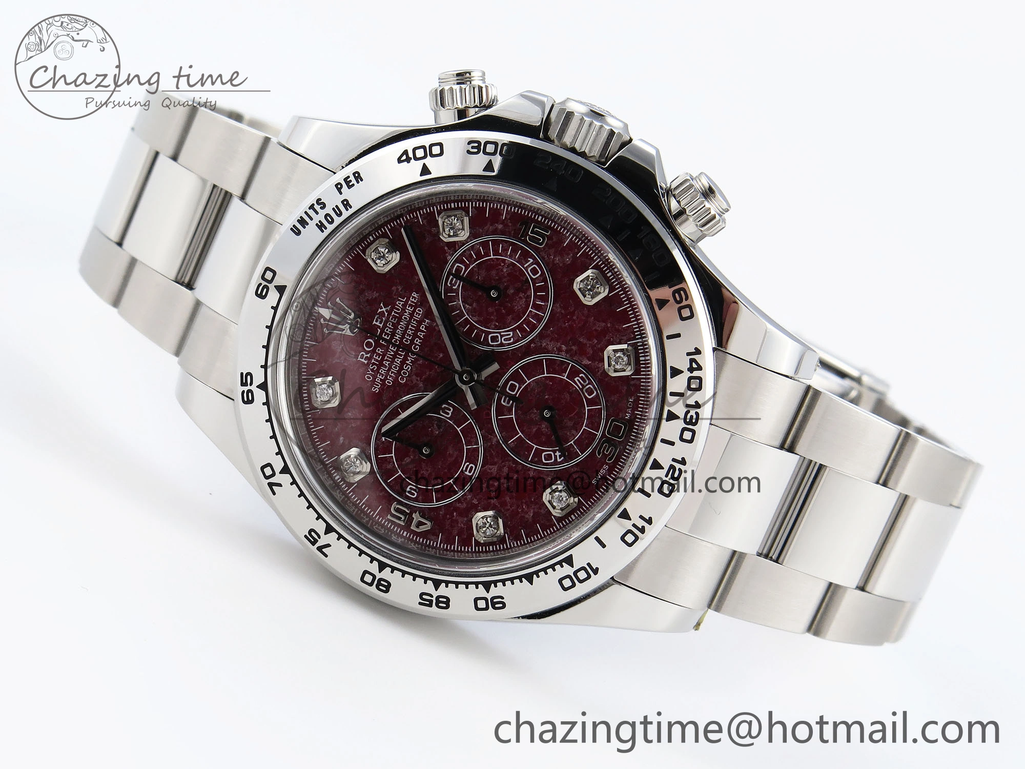 Daytona 116509 Clean 1:1 Best Edition 904L SS Case and Bracelet Red Sodalite Dial SA4130 V2