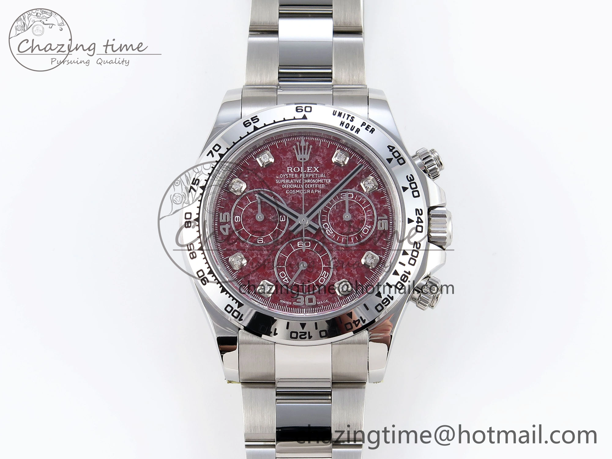 Daytona 116509 Clean 1:1 Best Edition 904L SS Case and Bracelet Red Sodalite Dial SA4130 V2