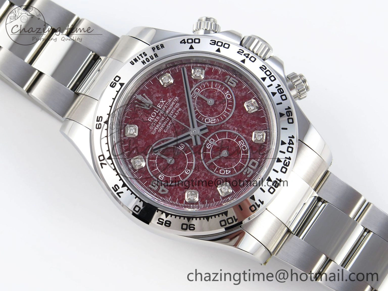 Daytona 116509 Clean 1:1 Best Edition 904L SS Case and Bracelet Red Sodalite Dial SA4130 V2