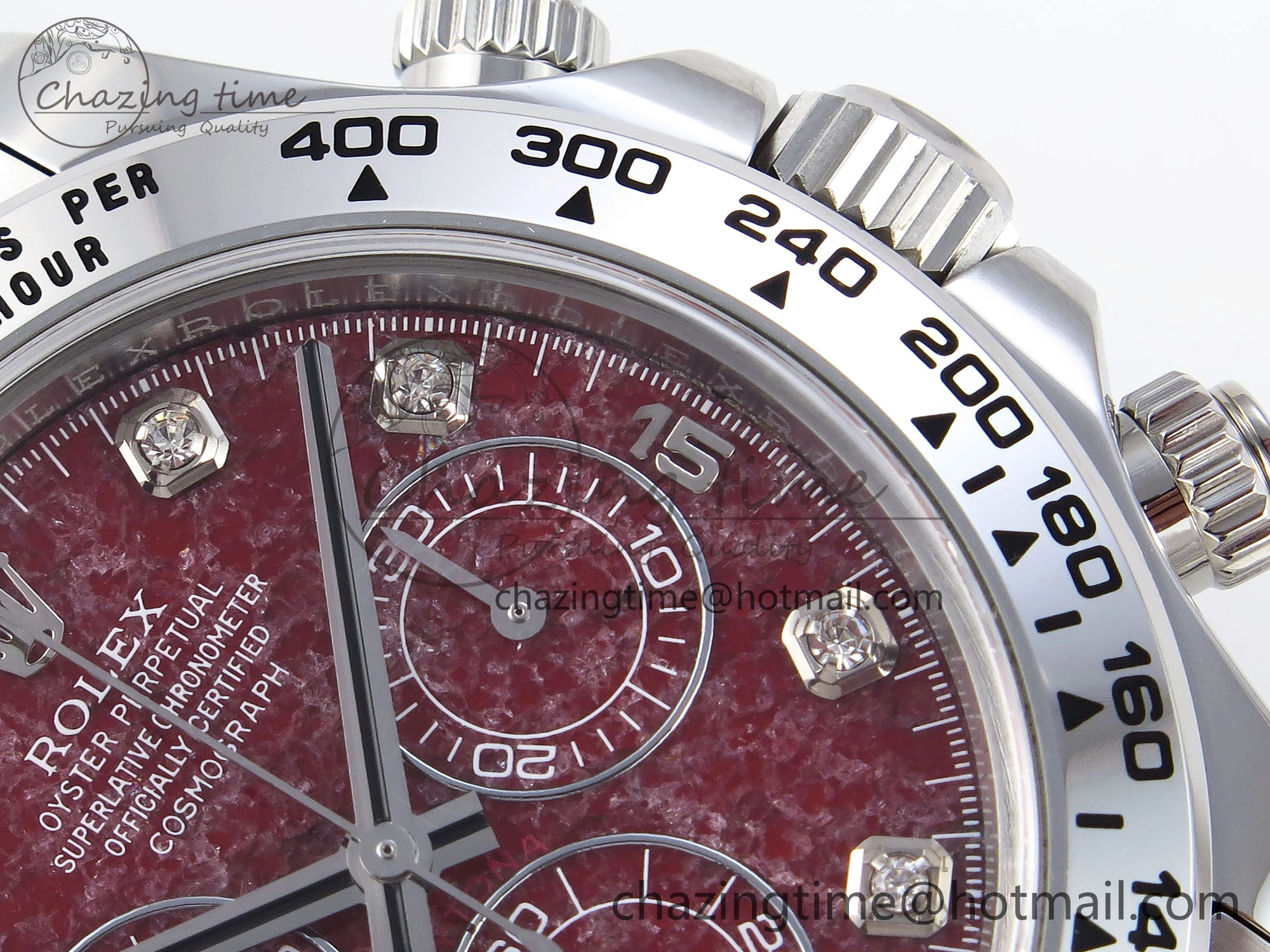 Daytona 116509 Clean 1:1 Best Edition 904L SS Case and Bracelet Red Sodalite Dial SA4130 V2