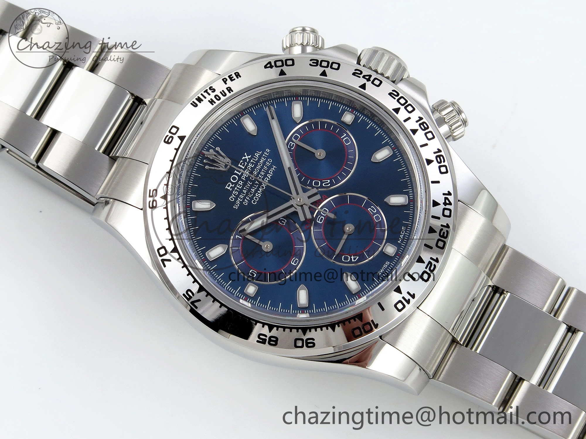 Daytona 116509 Clean 1:1 Best Edition Blue Stick Dial on SS Bracelet SA4130 V2