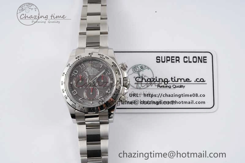 Daytona 116509 Clean 1:1 Best Edition Gray Dial Arabic Markers on SS Bracelet SA4130 V2