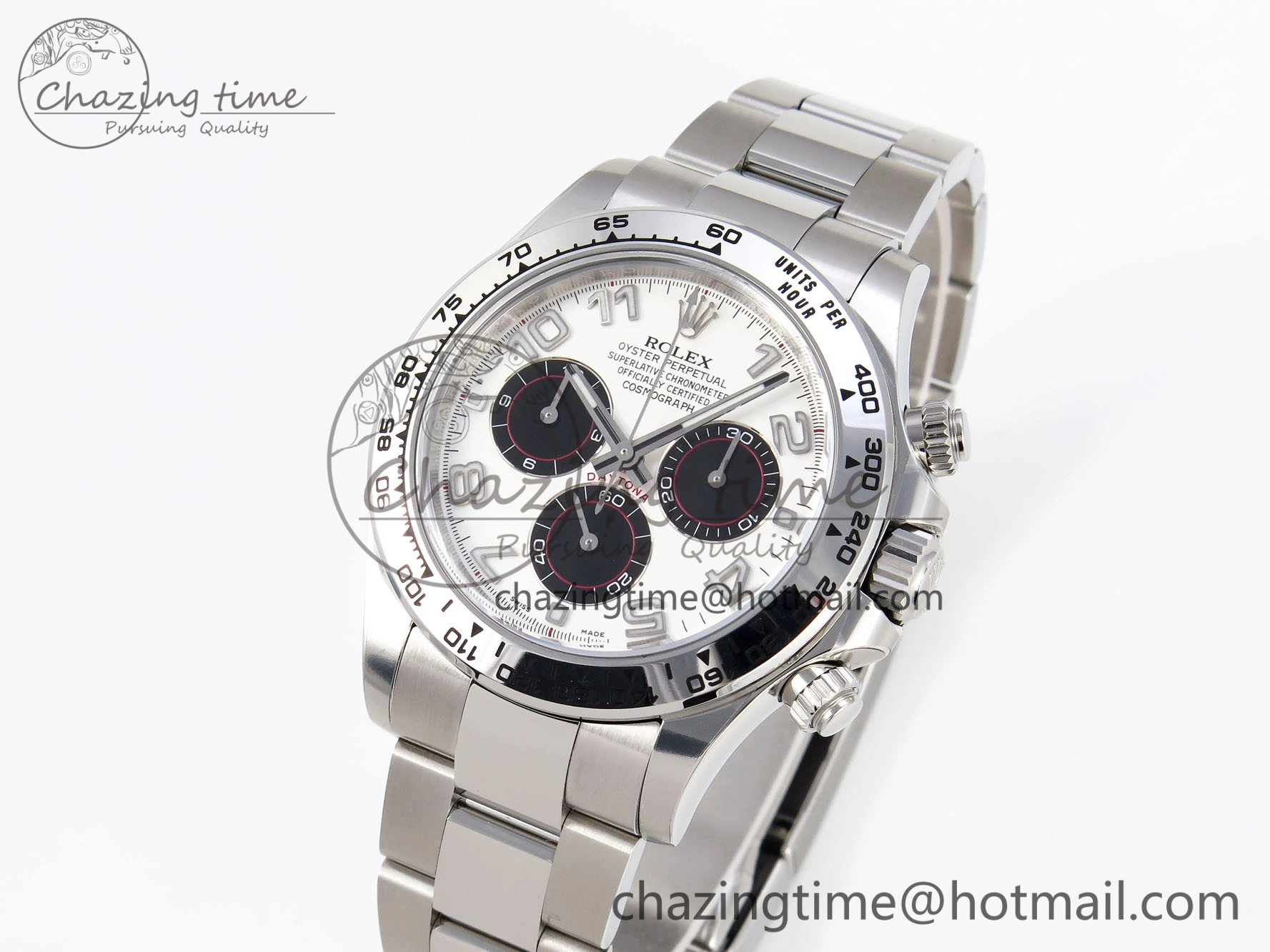Daytona 116509 Clean 1:1 Best Edition White Dial Arabic Markers on SS Bracelet SA4130 V2