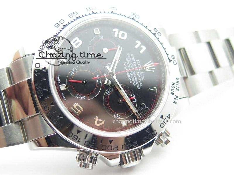 Daytona 116509 JF Best Edition Black Dial On SS Bracelet A7750
