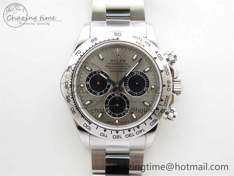 Daytona 116509 KKF 1:1 Best Edition 904L Steel Gray Dial on SS Bracelet A7750