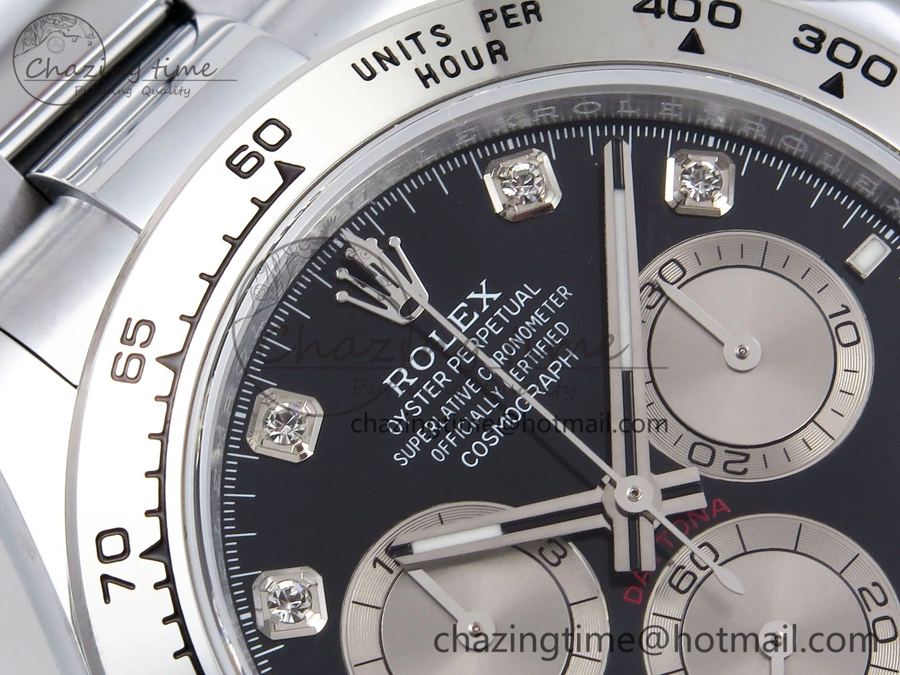 Daytona 116509 QF 1:1 Best Edition Black White Diamonds Dial on SS Bracelet SH4130 V3 (Gain Weight)