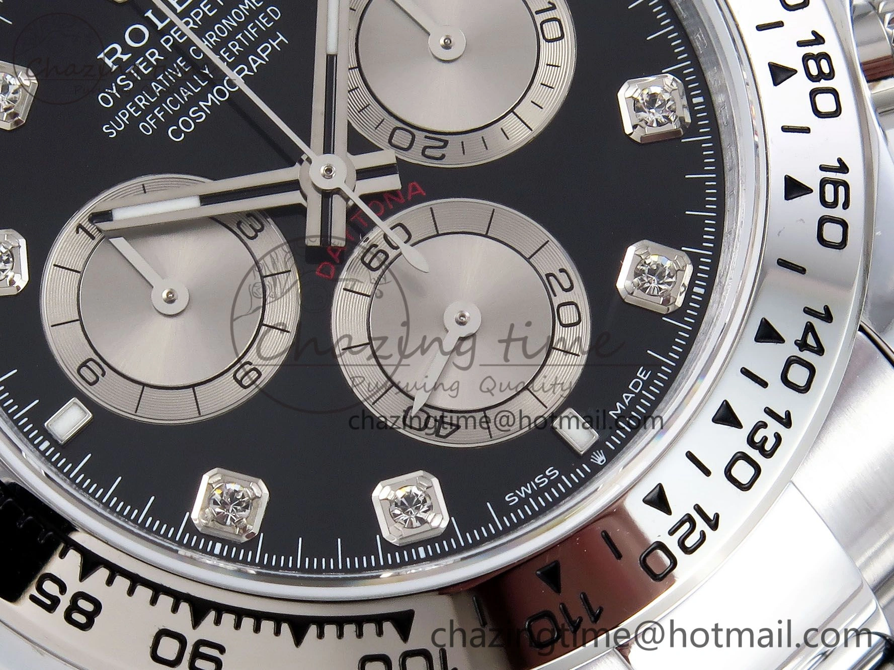Daytona 116509 QF 1:1 Best Edition Black White Diamonds Dial on SS Bracelet SH4130 V3 (Gain Weight)