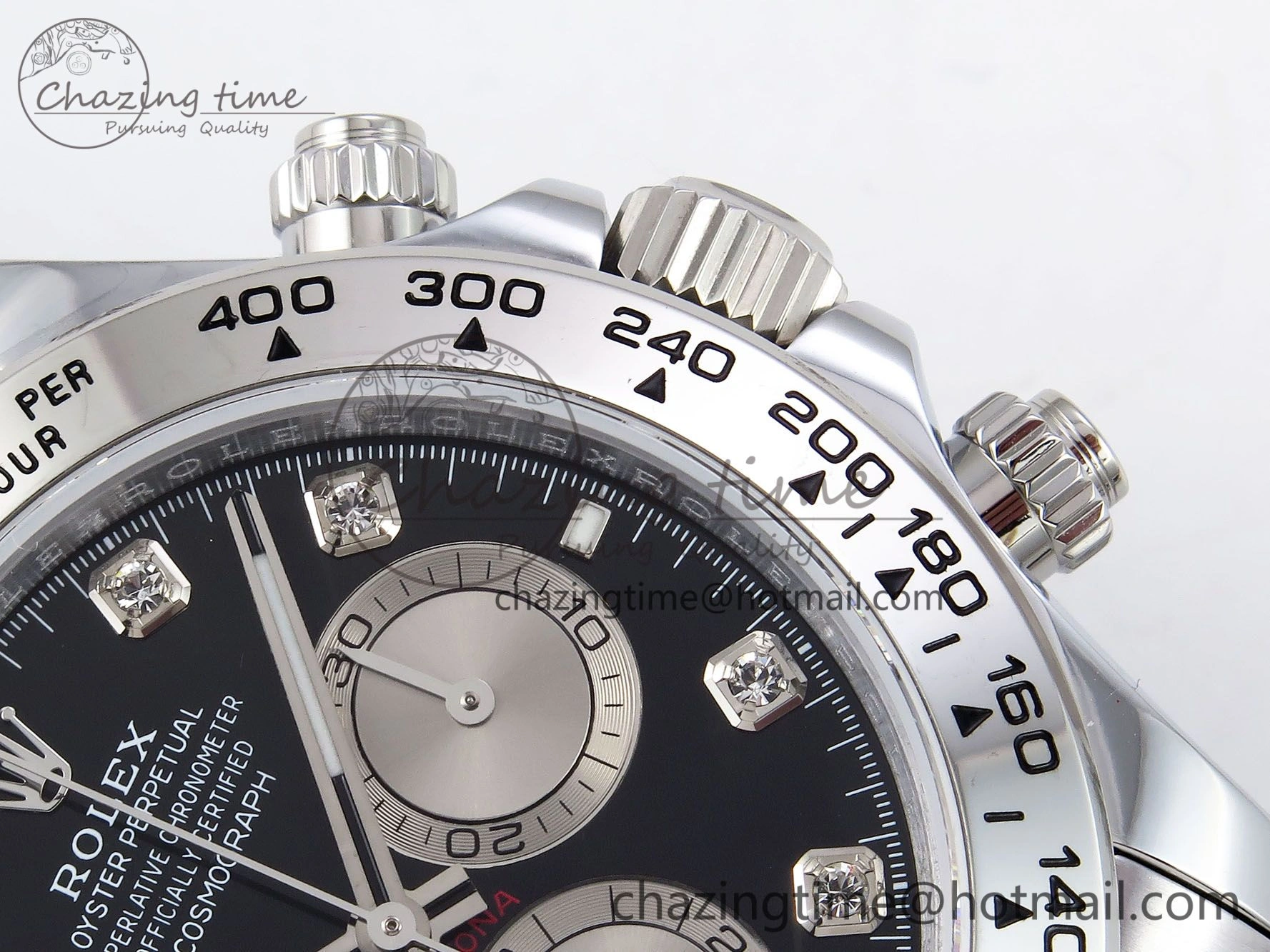 Daytona 116509 QF 1:1 Best Edition Black White Diamonds Dial on SS Bracelet SH4130 V3 (Gain Weight)