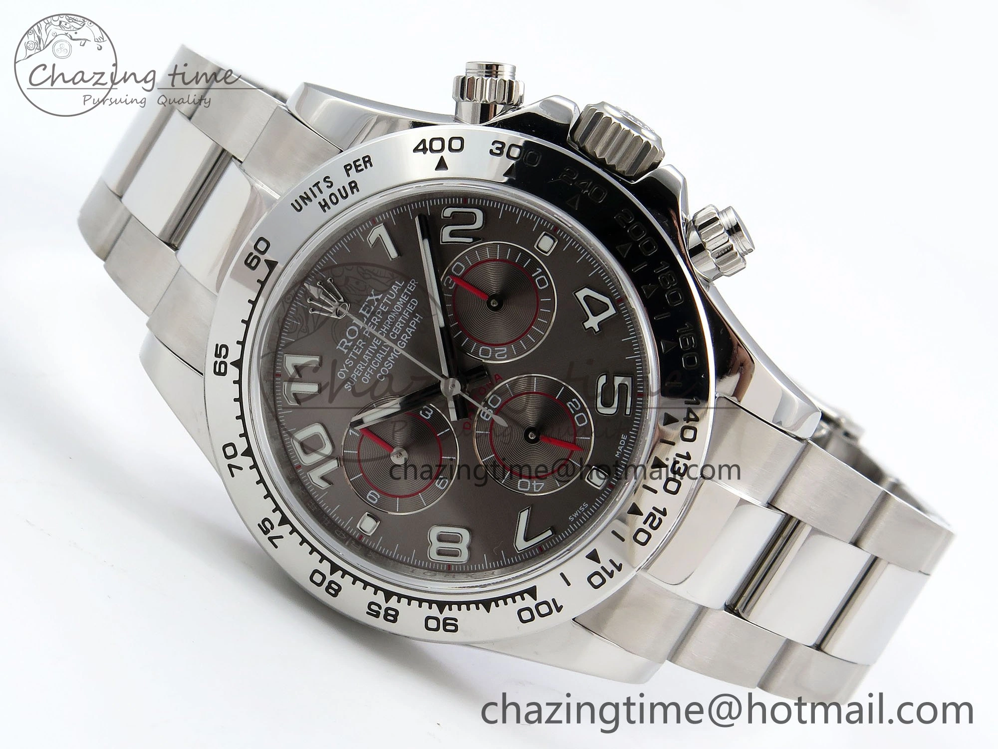 Daytona 116509 QF 1:1 Best Edition Gray Numeral Dial on SS Bracelet SH4130 V3 (Gain Weight)