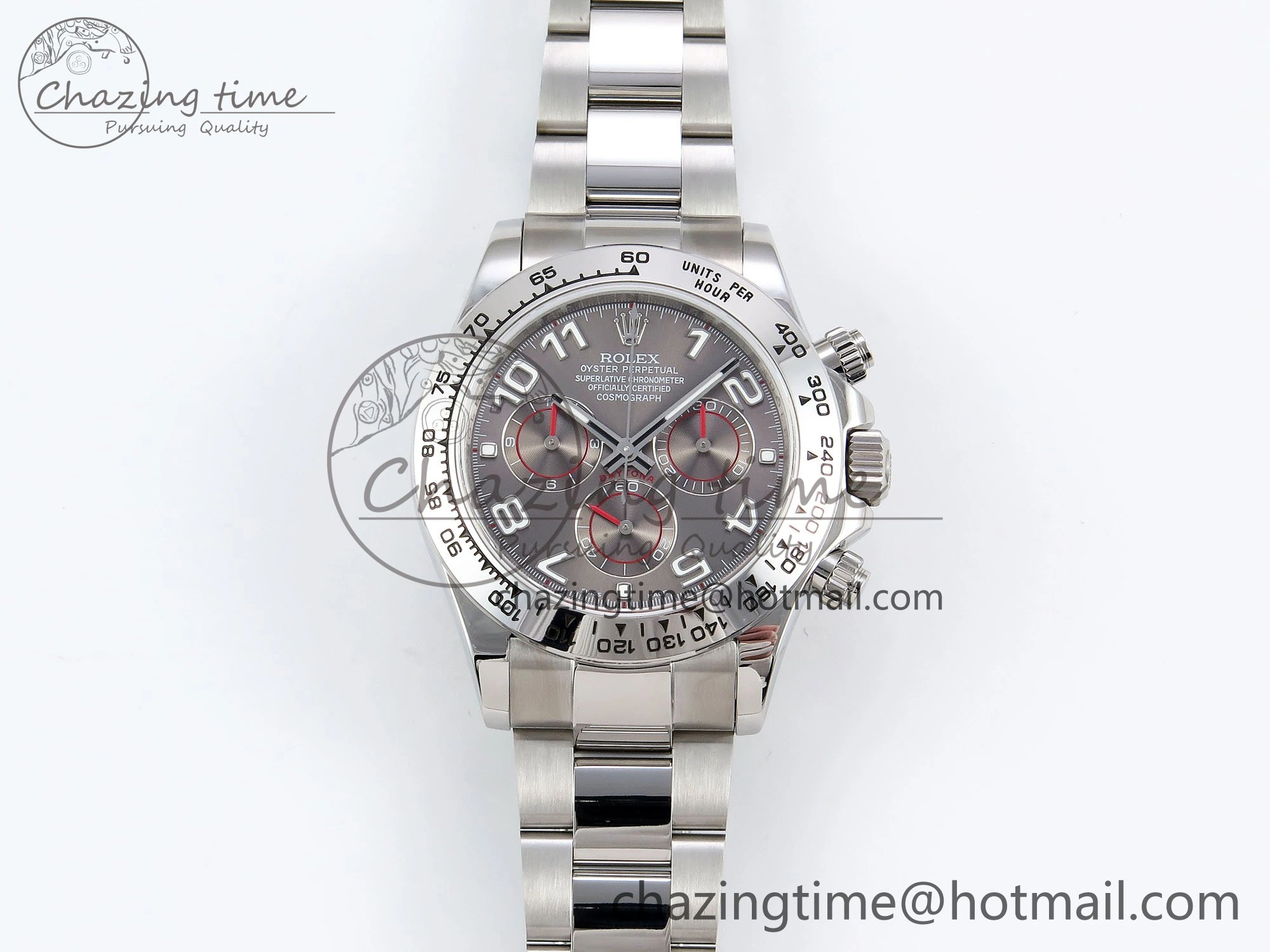 Daytona 116509 QF 1:1 Best Edition Gray Numeral Dial on SS Bracelet SH4130 V3 (Gain Weight)