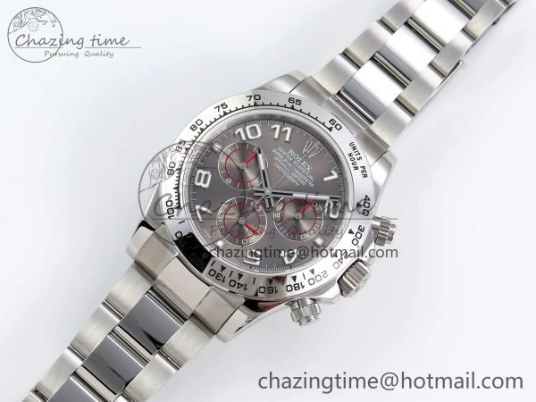 Daytona 116509 QF 1:1 Best Edition Gray Numeral Dial on SS Bracelet SH4130 V3 (Gain Weight)