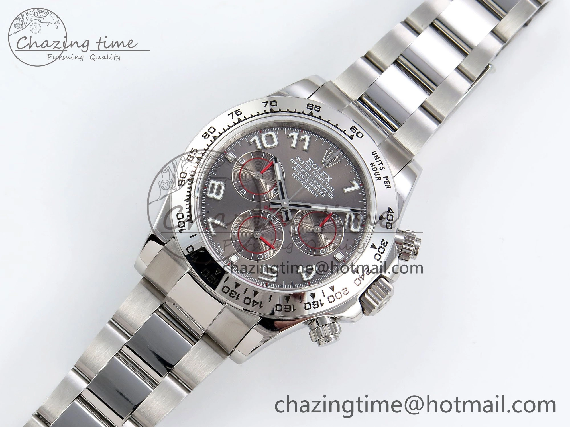 Daytona 116509 QF 1:1 Best Edition Gray Numeral Dial on SS Bracelet SH4130 V3 (Gain Weight)