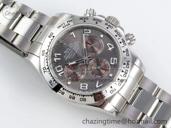 Daytona 116509 QF 1:1 Best Edition Gray Numeral Dial on SS Bracelet SH4130 V3 (Gain Weight)