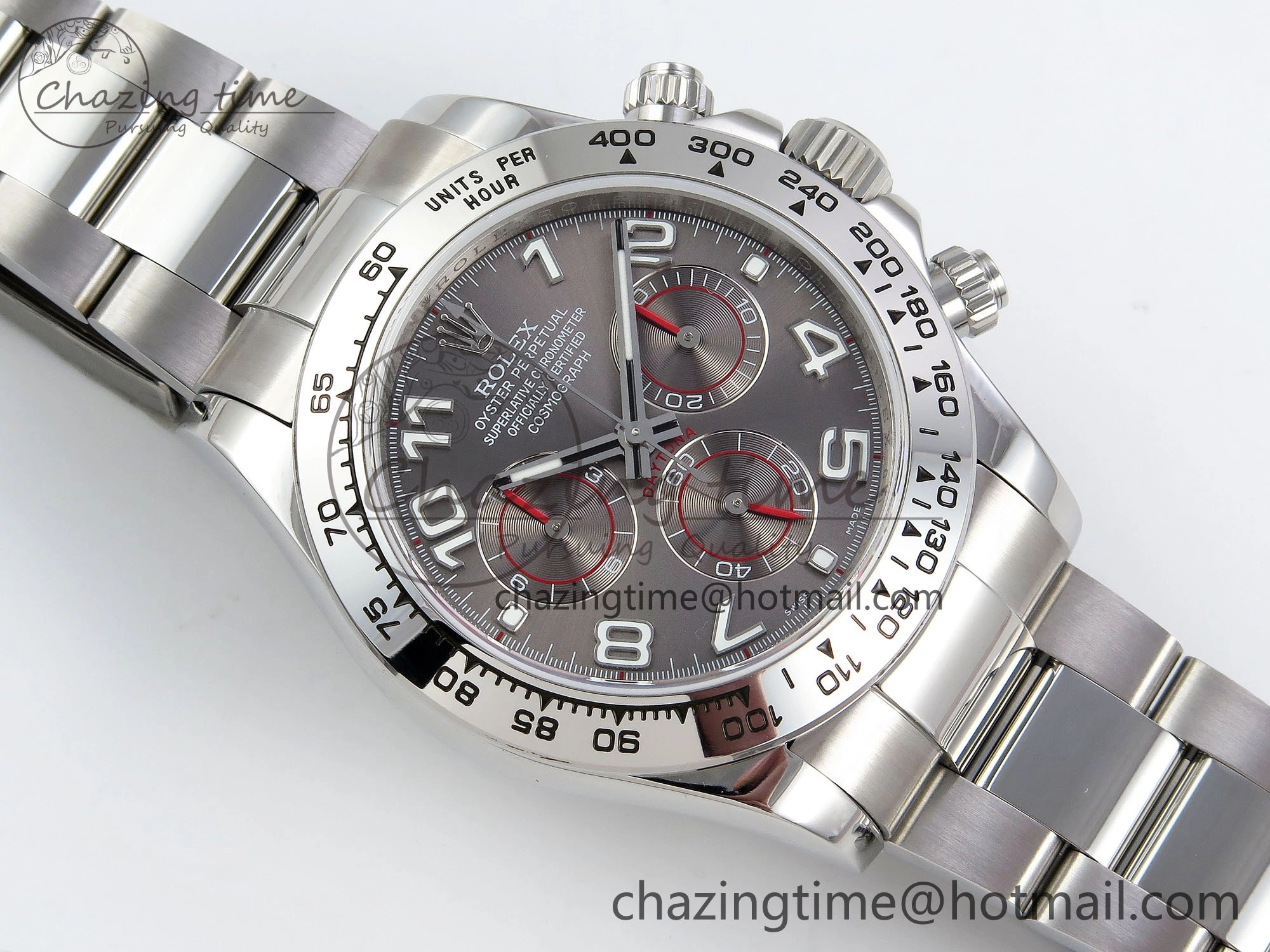 Daytona 116509 QF 1:1 Best Edition Gray Numeral Dial on SS Bracelet SH4130 V3 (Gain Weight)