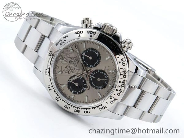 Daytona 116509 QF 1:1 Best Edition Gray Black Dial on SS Bracelet SH4130 V3 (Gain Weight)