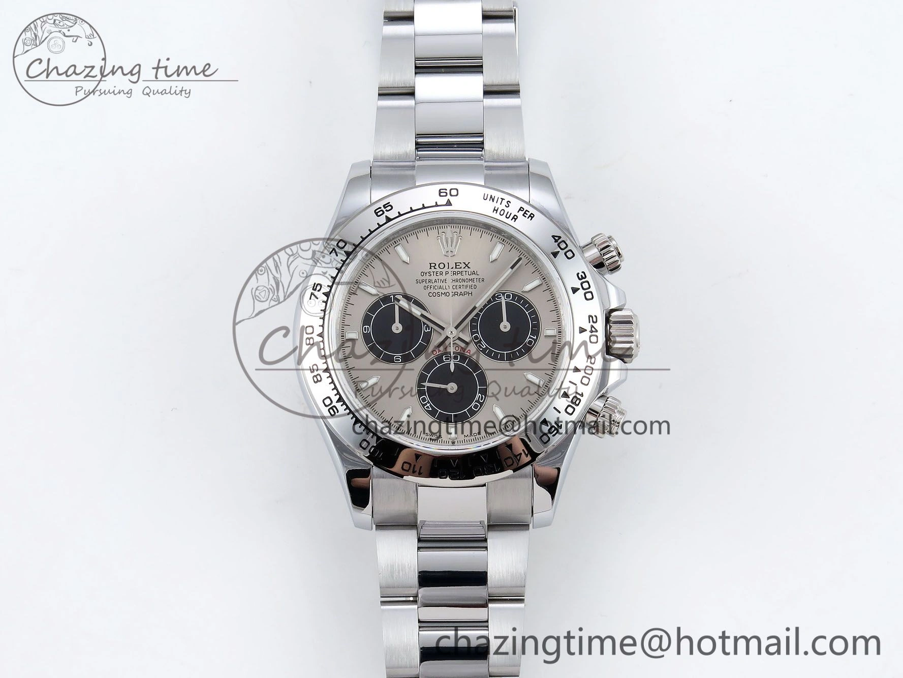 Daytona 116509 QF 1:1 Best Edition Gray Black Dial on SS Bracelet SH4130 V3 (Gain Weight)