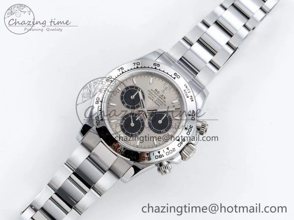 Daytona 116509 QF 1:1 Best Edition Gray Black Dial on SS Bracelet SH4130 V3 (Gain Weight)