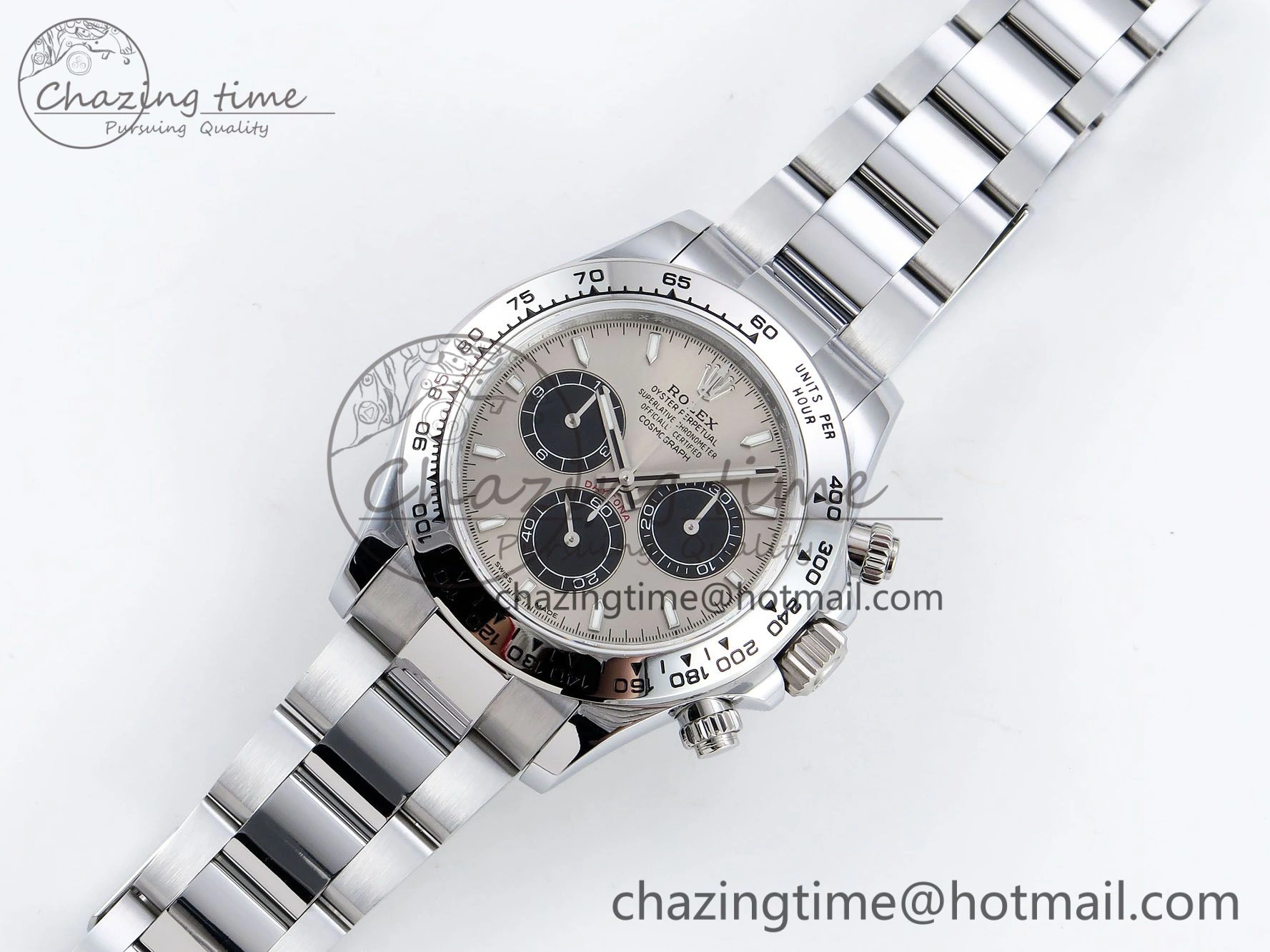 Daytona 116509 QF 1:1 Best Edition Gray Black Dial on SS Bracelet SH4130 V3 (Gain Weight)