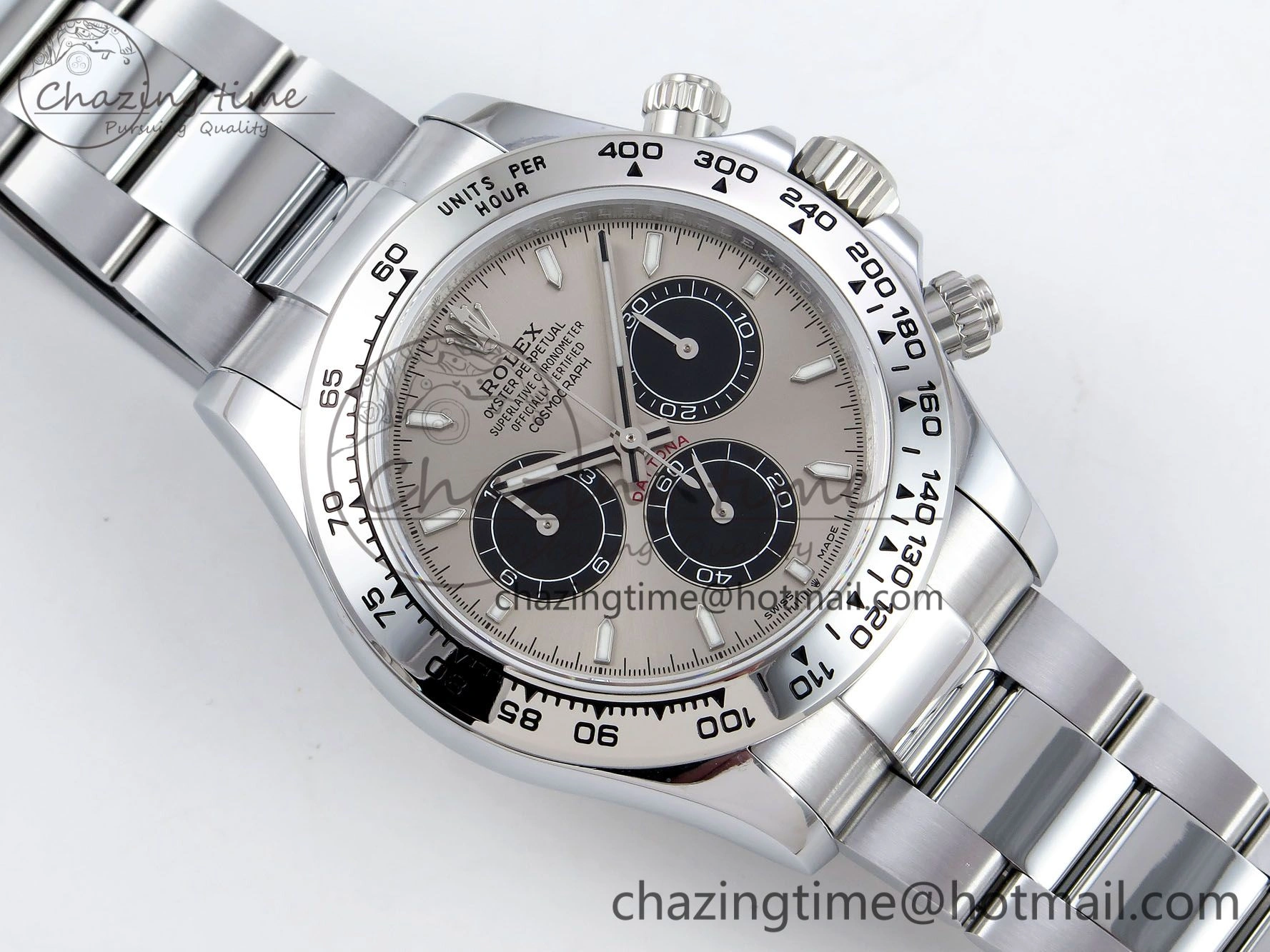 Daytona 116509 QF 1:1 Best Edition Gray Black Dial on SS Bracelet SH4130 V3 (Gain Weight)