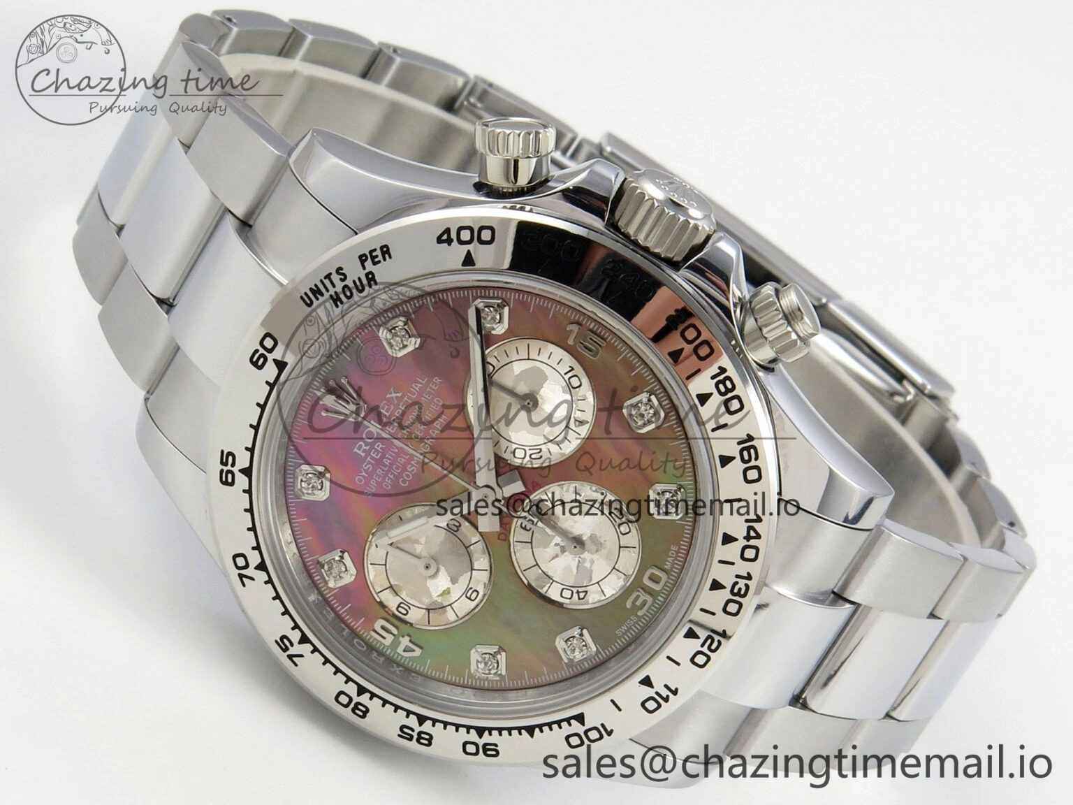 Daytona 116509 SS 3CF 1:1 Best Edition SS Bezel Brown MOP Diamonds Dial on SS Bracelet SH4130 V2(Mod Version)
