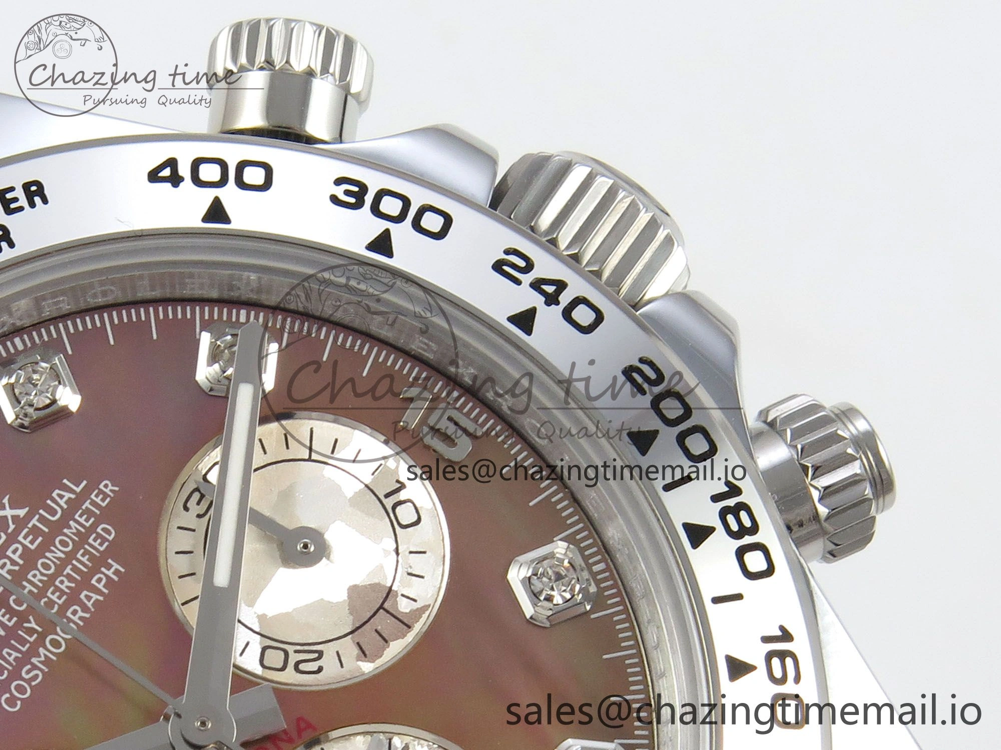 Daytona 116509 SS 3CF 1:1 Best Edition SS Bezel Brown MOP Diamonds Dial on SS Bracelet SH4130 V2(Mod Version)