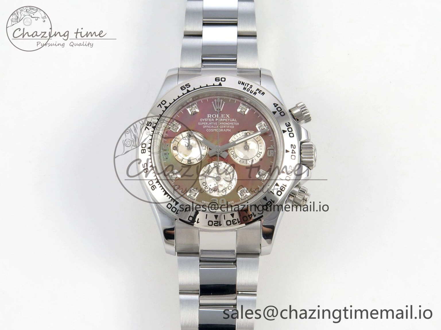 Daytona 116509 SS 3CF 1:1 Best Edition SS Bezel Brown MOP Diamonds Dial on SS Bracelet SH4130 V2(Mod Version)