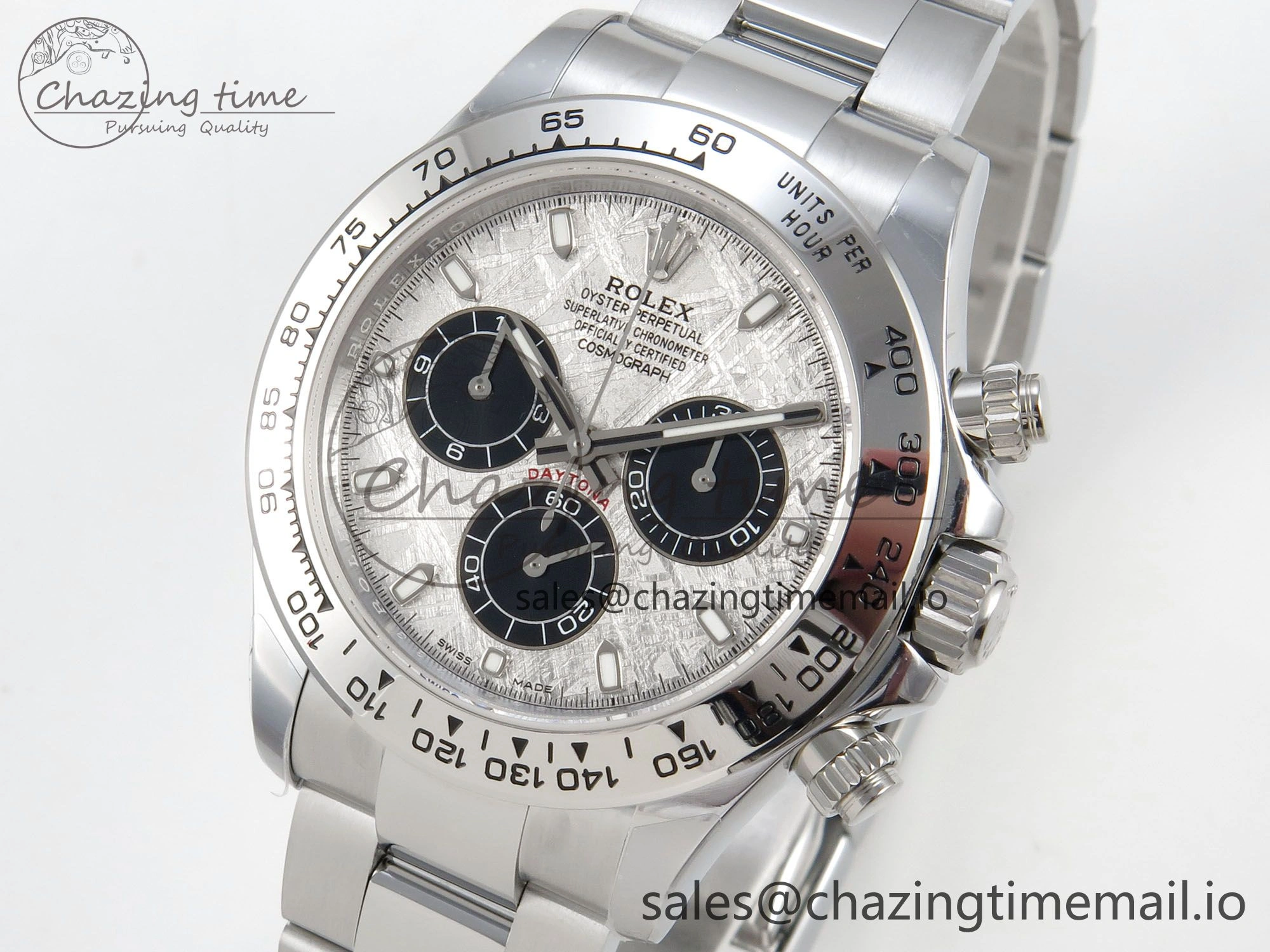 Daytona 116509 SS 3CF 1:1 Best Edition SS Bezel Meteorite Dial on SS Bracelet SH4130 V2(Mod Version)
