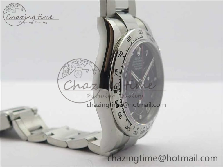 Daytona 116509 SS Noob 1:1 Best Edition 904L SS Case and Bracelet Black Dial SA4130 V3