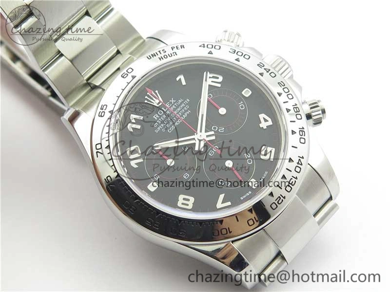 Daytona 116509 SS Noob 1:1 Best Edition 904L SS Case and Bracelet Black Dial SA4130 V3