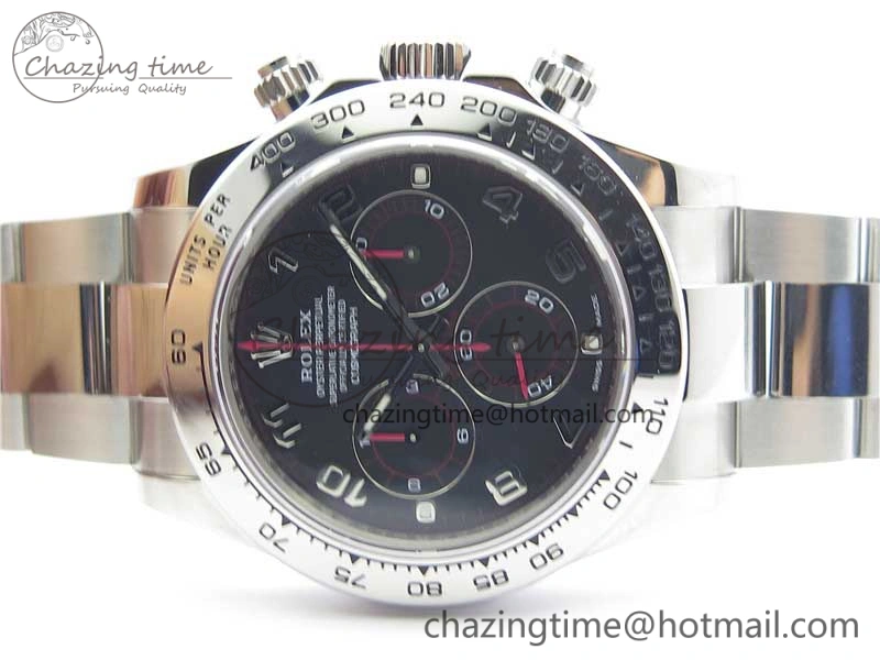 Daytona 116509 SS Noob 1:1 Best Edition 904L SS Case and Bracelet Black Dial SA4130 V3