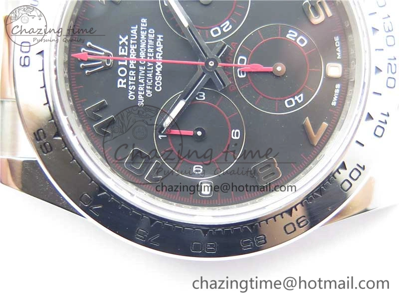 Daytona 116509 SS Noob 1:1 Best Edition 904L SS Case and Bracelet Black Dial SA4130 V3