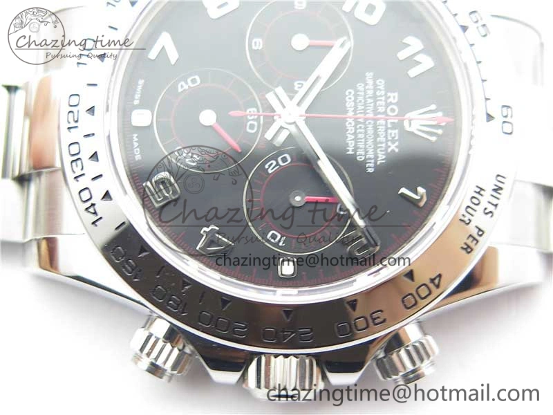 Daytona 116509 SS Noob 1:1 Best Edition 904L SS Case and Bracelet Black Dial SA4130 V3