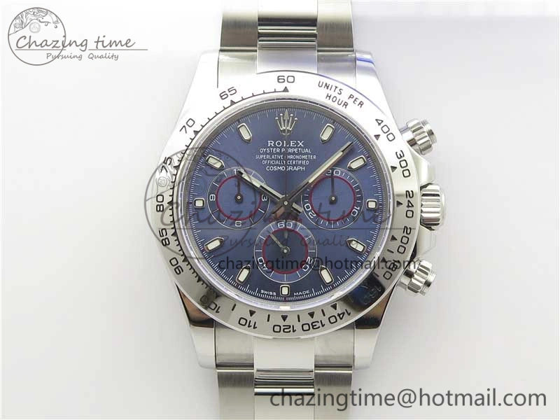 Daytona 116509 SS Noob 1:1 Best Edition 904L SS Case and Bracelet Blue Dial SA4130 V3