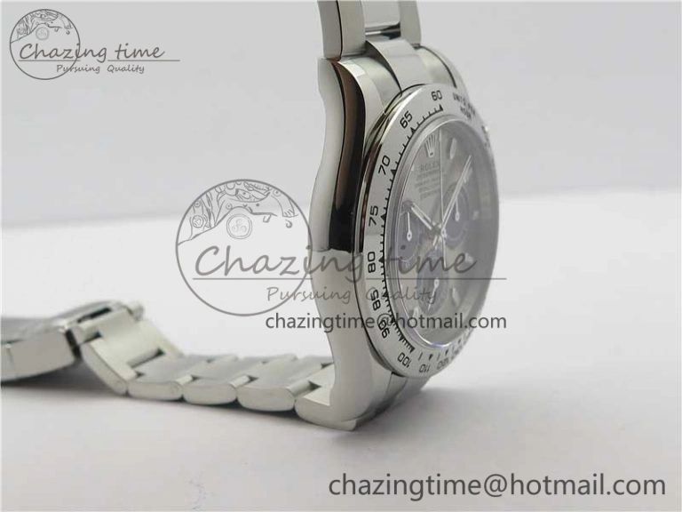 Daytona 116509 SS Noob 1:1 Best Edition 904L SS Case and Bracelet Gray Black Dial SA4130 V3