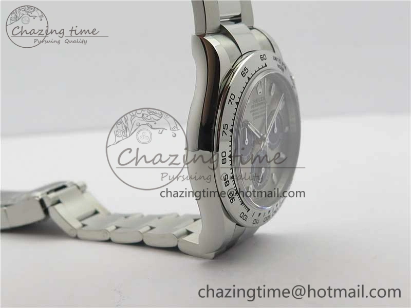 Daytona 116509 SS Noob 1:1 Best Edition 904L SS Case and Bracelet Gray Black Dial SA4130 V3